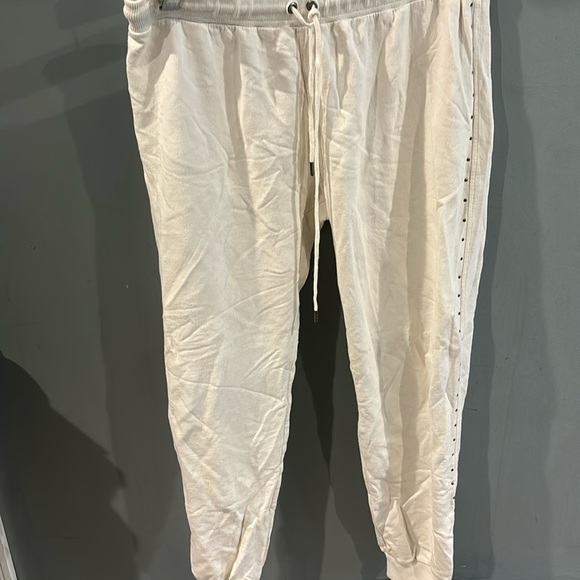 DAVID LERNER ELASTIC WAIST PANTS with brass accents - Picture 2 of 4